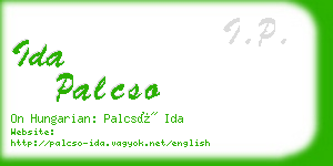 ida palcso business card